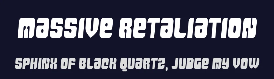 Massive Retaliation by Typodermic Fonts — Decorative Font — thumbnail 2
