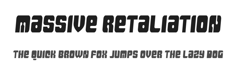 Massive Retaliation by Typodermic Fonts — Decorative Font