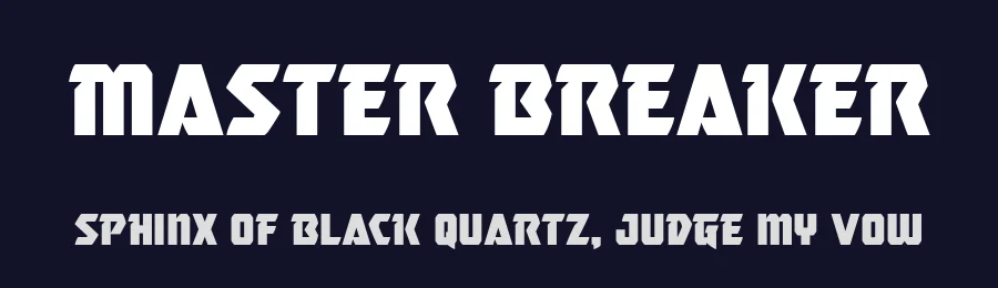 Master Breaker by Iconian Fonts — Display Font — thumbnail 2