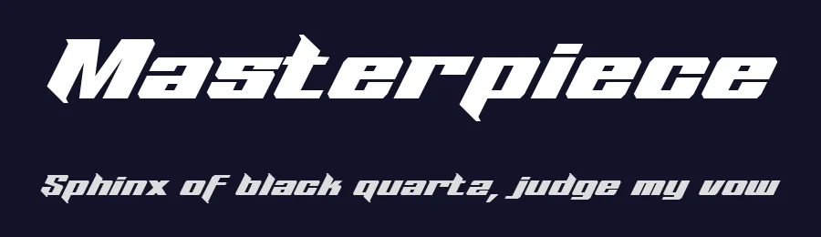 Masterpiece by Sompong Pradubboot — Display Font — thumbnail 2