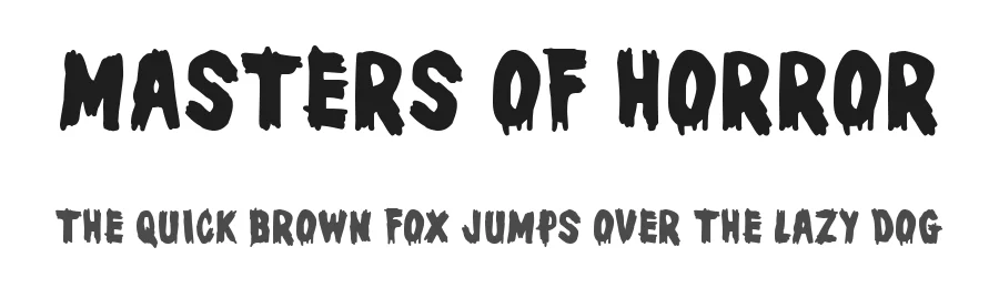 Masters of Horror by Woodcutter β Decorative Font