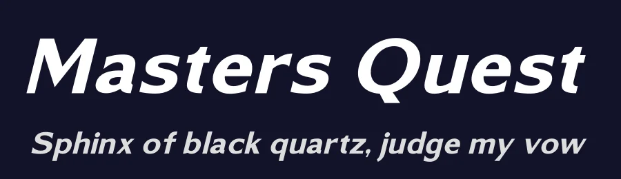 Masters Quest by Storytype Studio — Sans Serif Font — thumbnail 2