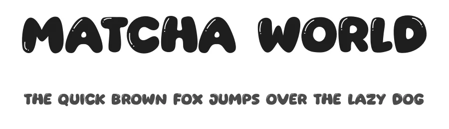 Matcha World by Khurasan — Decorative Font