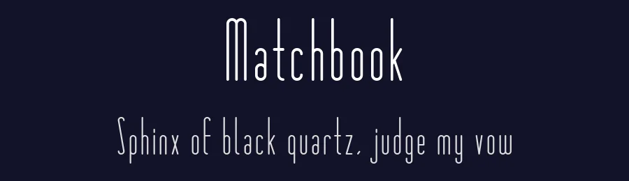 Matchbook by One by Four — Sans Serif Font — thumbnail 2