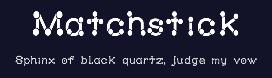 Matchstick by Alan Thatcher — Decorative Font — thumbnail 2