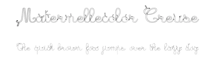 Maternellecolor Creuse by Maternellecolor β Script Handwritten Font