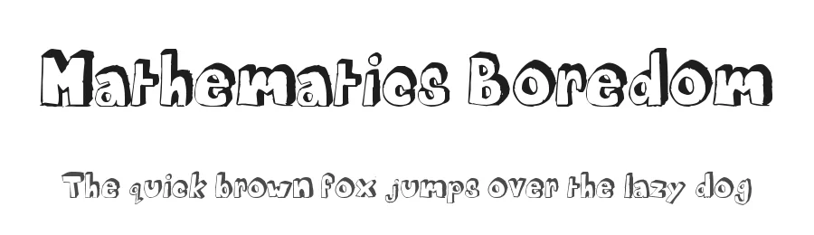 Mathematics Boredom