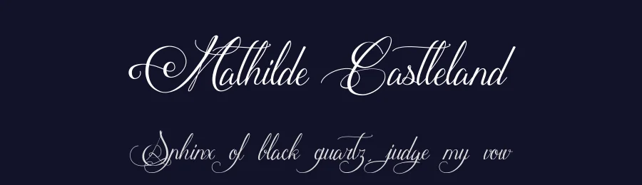 Mathilde Castleland by Maelle.K | Thomas Boucherie — Script Handwritten Font — thumbnail 2