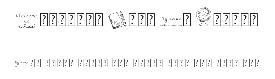 Matildas Back To School by fontsandfashion — Dingbats Font