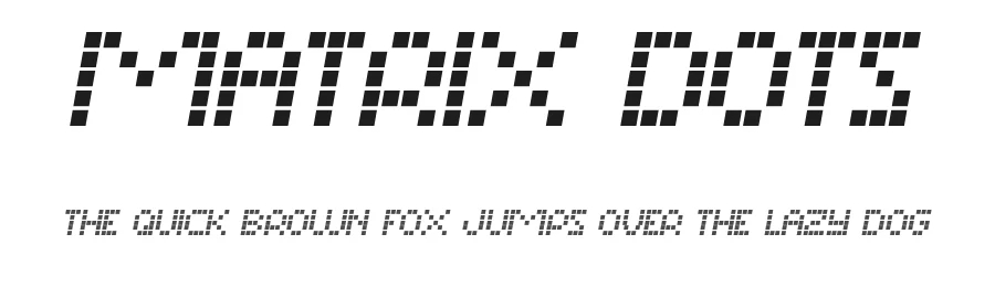 Matrix Dots by Noah Type — Display Font