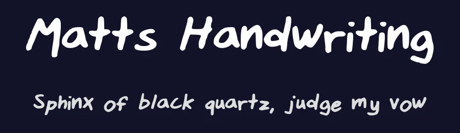 Matts Handwriting by Matt Reed — Script Handwritten Font — thumbnail 2