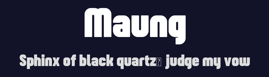 Maung by Nico Muslib — Sans Serif Font — thumbnail 2