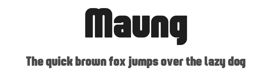 Maung by Nico Muslib — Sans Serif Font