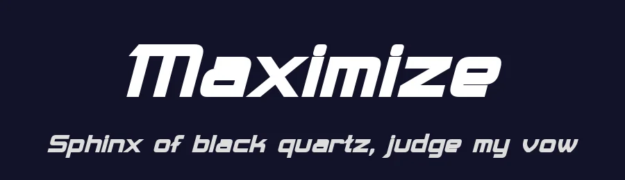 Maximize by Pixel Sagas — Display Font — thumbnail 2