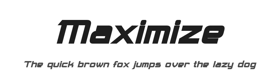 Maximize by Pixel Sagas — Display Font