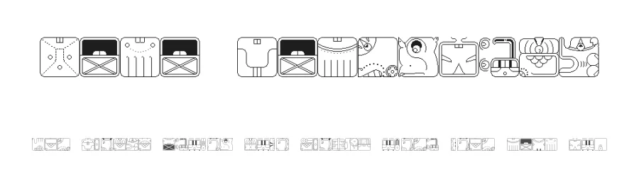 Maya Calendric by Eric Drapier — Dingbats Font