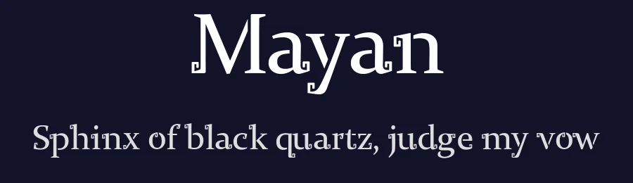 Mayan by Karla Vazquez — Decorative Font — thumbnail 2