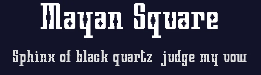 Mayan Square by Natalia Lopez Chaux — Decorative Font — thumbnail 2