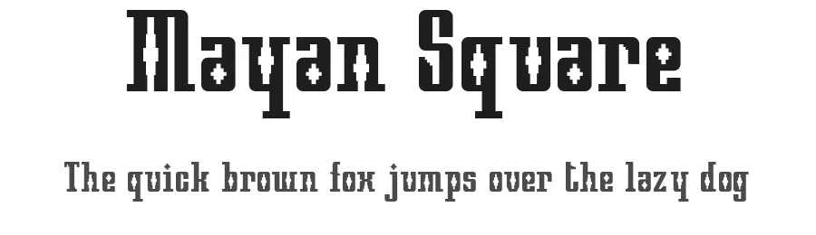 Mayan Square by Natalia Lopez Chaux — Decorative Font