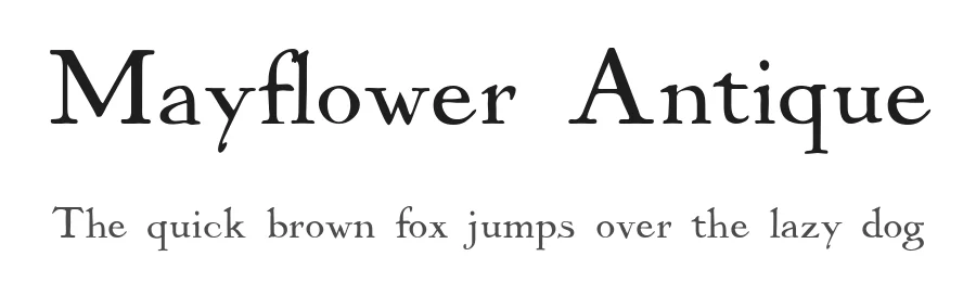 Mayflower Antique by Dieter Steffmann — Decorative Font