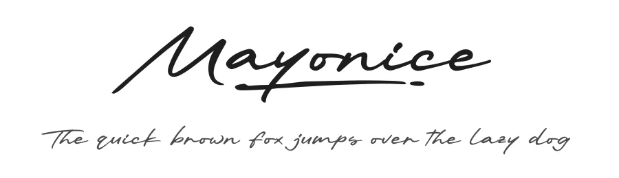 Mayonice by Khurasan — Script Handwritten Font