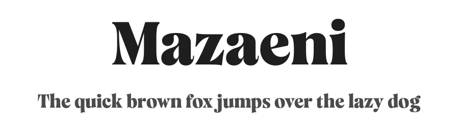 Mazaeni by Kereatype Studio — Serif Font