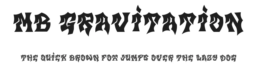 MB Gravitation by Irina ModBlackmoon — Script Handwritten Font