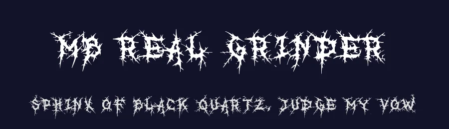MB Real Grinder by Irina ModBlackmoon — Decorative Font — thumbnail 2