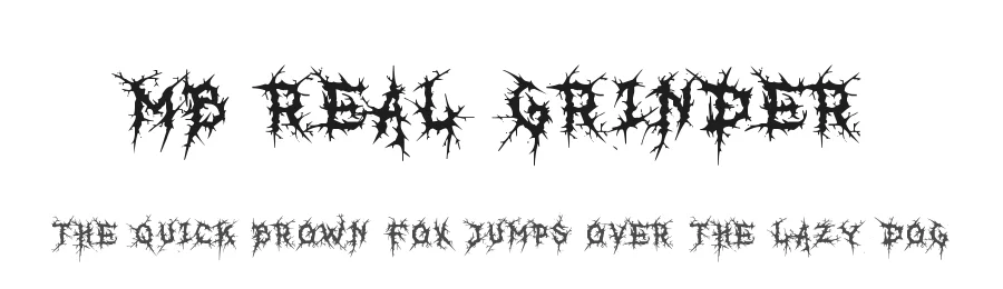 MB Real Grinder by Irina ModBlackmoon — Decorative Font