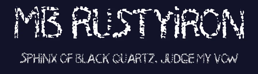 MB RustyIron by Irina ModBlackmoon — Decorative Font — thumbnail 2