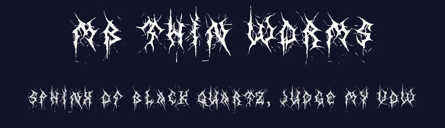MB Thin Worms by Irina ModBlackmoon — Decorative Font — thumbnail 2
