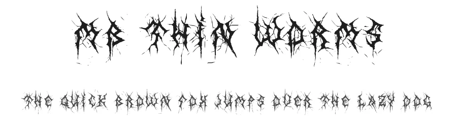 MB Thin Worms by Irina ModBlackmoon — Decorative Font