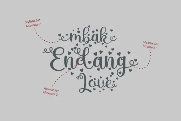 Mbak Endang Love Font by Toko Laris Djaja — Script Handwritten Font — thumbnail 6
