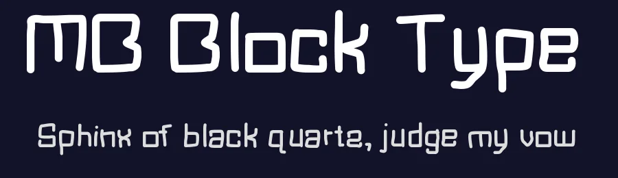MB Block Type by Marcus Burnette — Decorative Font — thumbnail 2