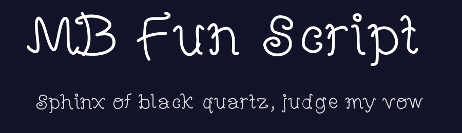 MB Fun Script by Marcus Burnette — Script Handwritten Font — thumbnail 2