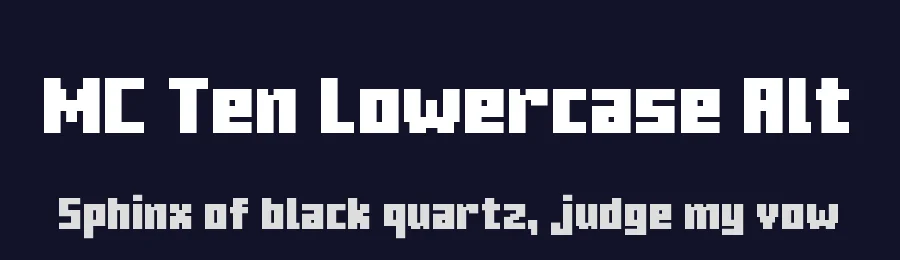 MC Ten Lowercase Alt by Patred Lomsons — Display Font — thumbnail 2