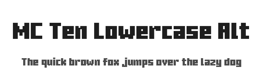 MC Ten Lowercase Alt by Patred Lomsons — Display Font