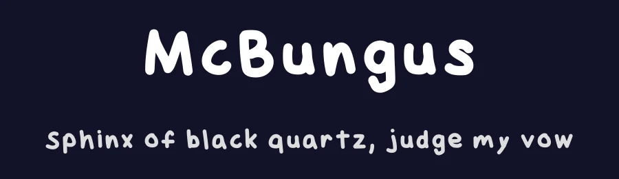 McBungus by McButters — Script Handwritten Font — thumbnail 2