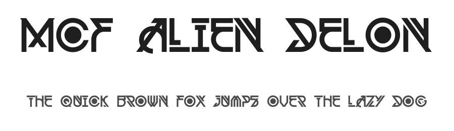 MCF Alien Delon by Mister Chek — Display Font
