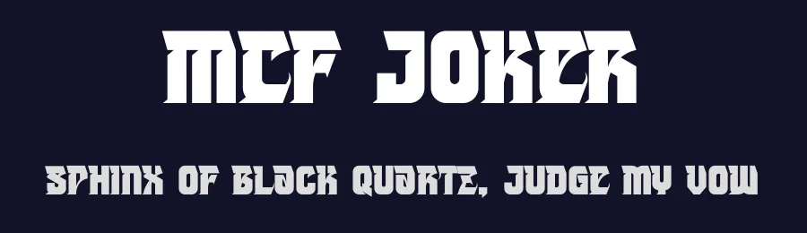 MCF Joker by Mister Chek — Decorative Font — thumbnail 2