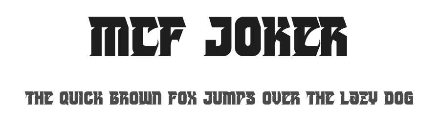 MCF Joker by Mister Chek β Decorative Font