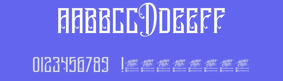 MCF Legion of Darwin by Mister Chek — Decorative Font — thumbnail 3