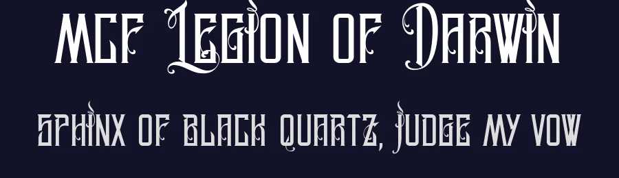 MCF Legion of Darwin by Mister Chek — Decorative Font — thumbnail 2