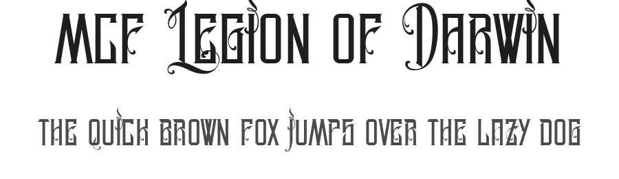 MCF Legion of Darwin by Mister Chek — Decorative Font