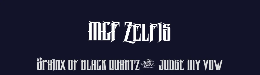 MCF Zelfis by Mister Chek — Decorative Font — thumbnail 2