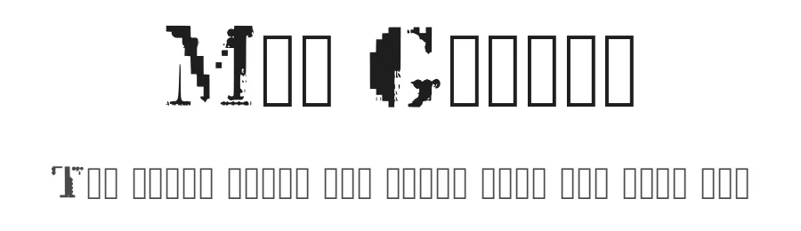 Mck Glitch by Marcus Melton — Decorative Font