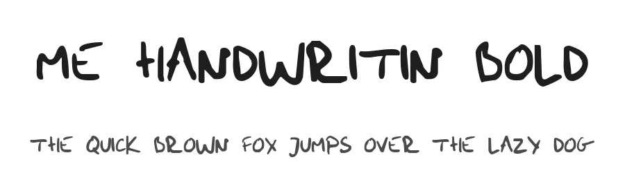 Me Handwritin Bold