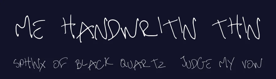 Me Handwritin Thin by Niels Bonnevie — Script Handwritten Font — thumbnail 2