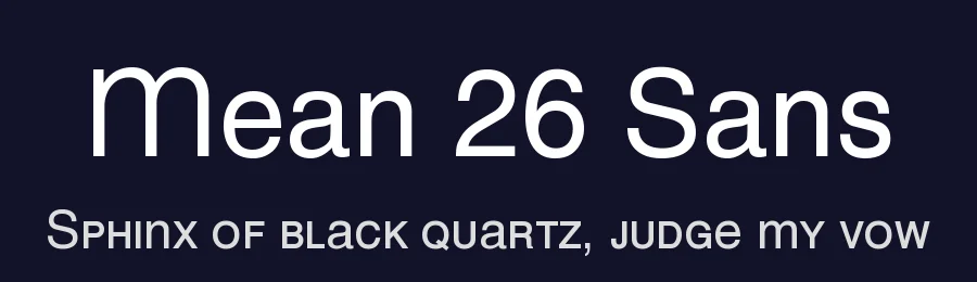 Mean 26 Sans by Harold's Fonts — Sans Serif Font — thumbnail 2