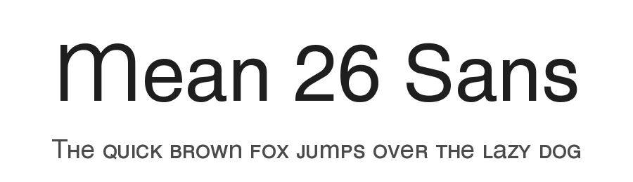 Mean 26 Sans